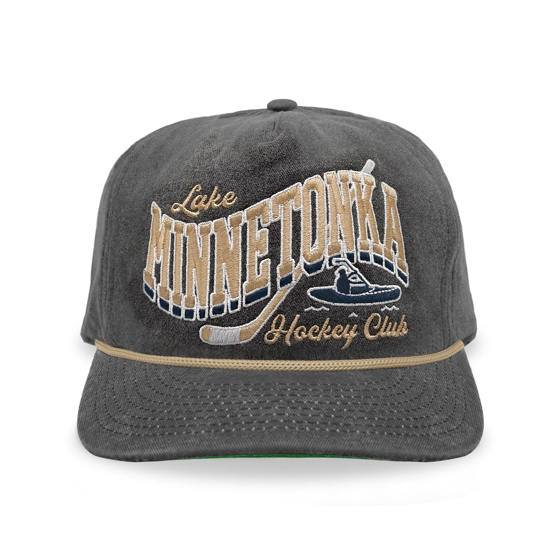 Lake Minnetonka Hockey Club Snapback: Washed Black