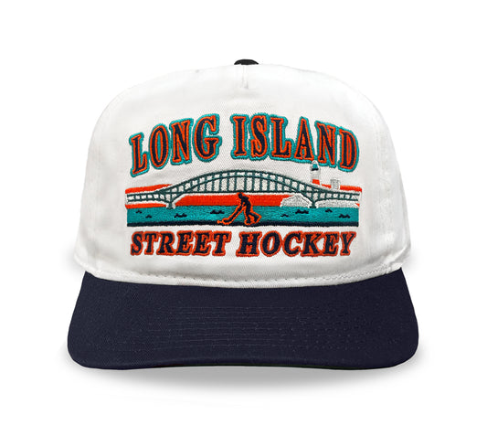 Long Island Street Hockey Snapback: Cream