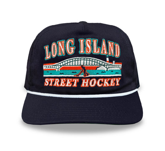 Long Island Street Hockey Snapback: Navy