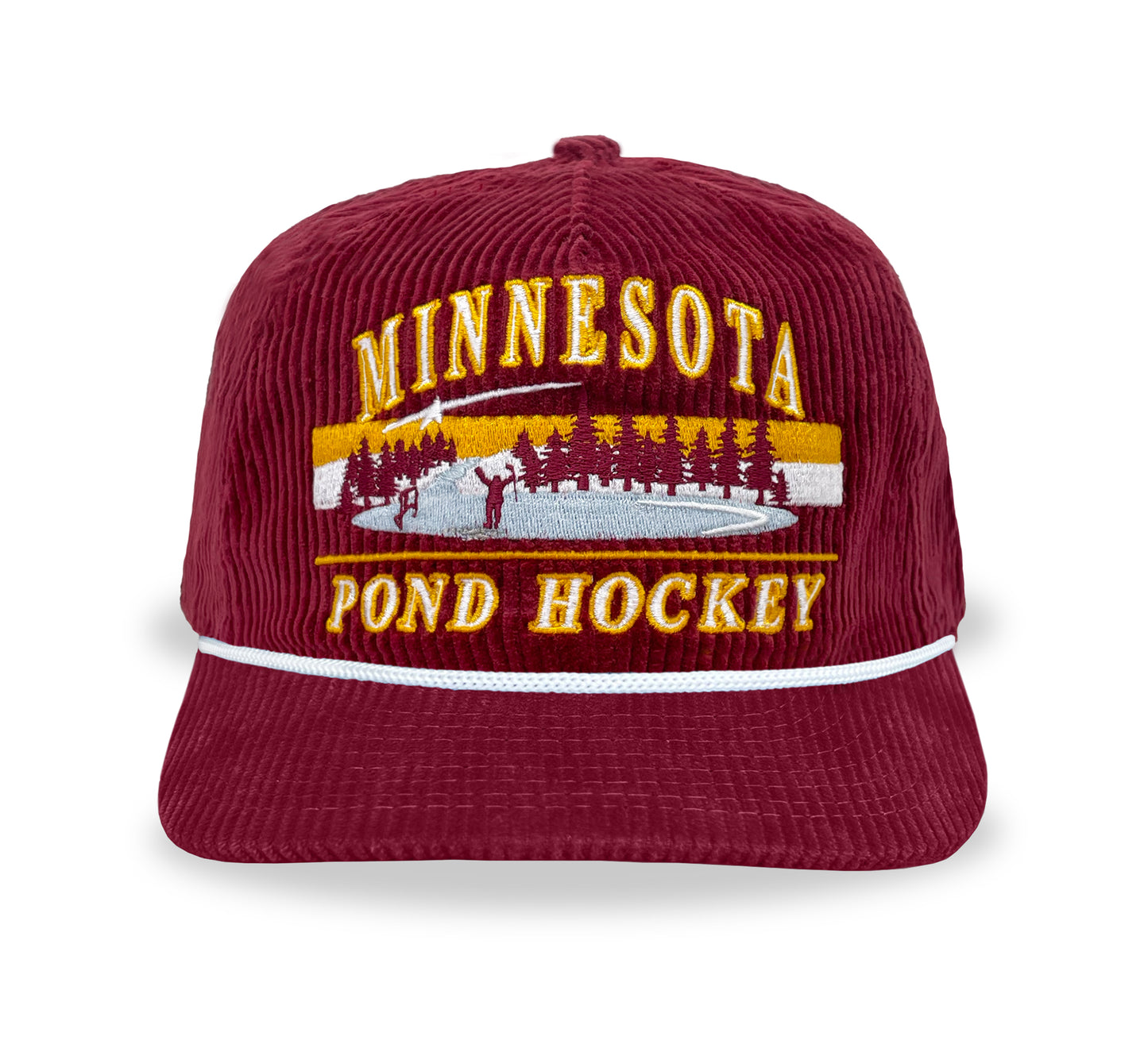 Minnesota Pond Hockey Snapback: Corduroy