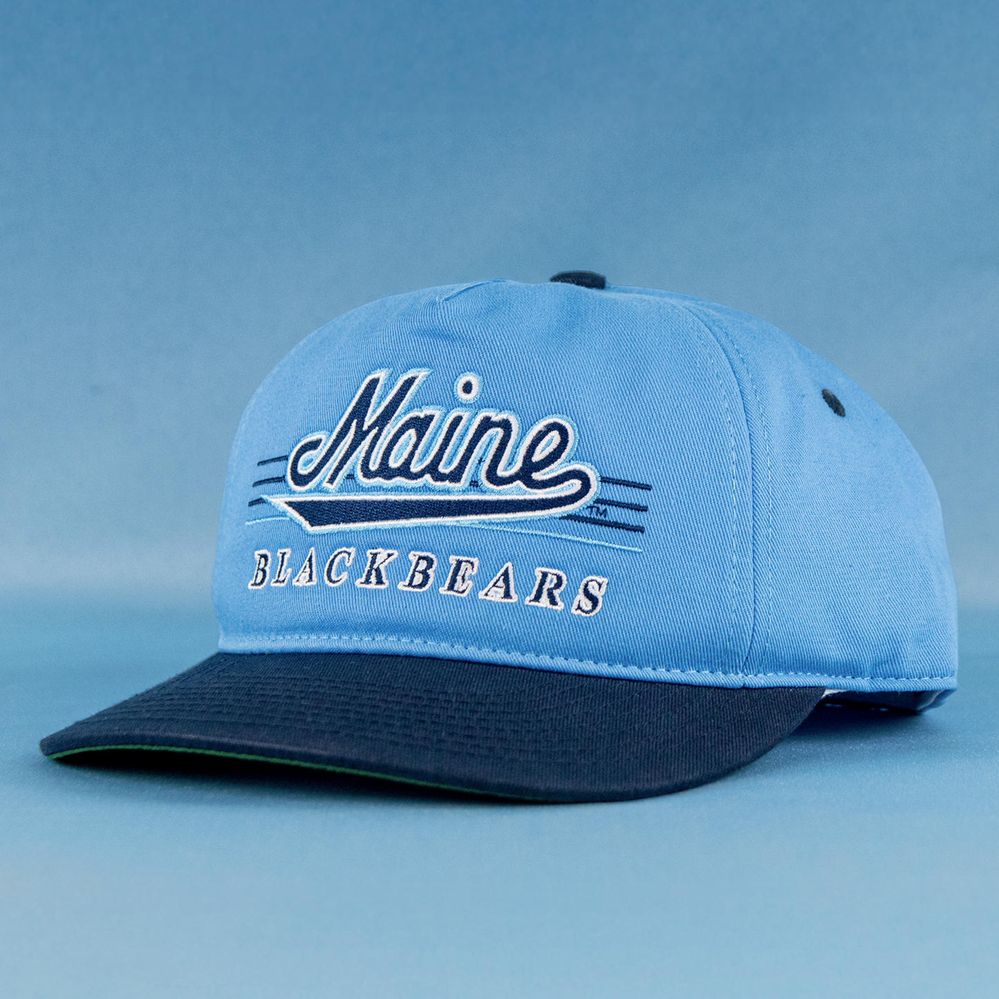 Maine Black Bears Snapback: Ice Blue