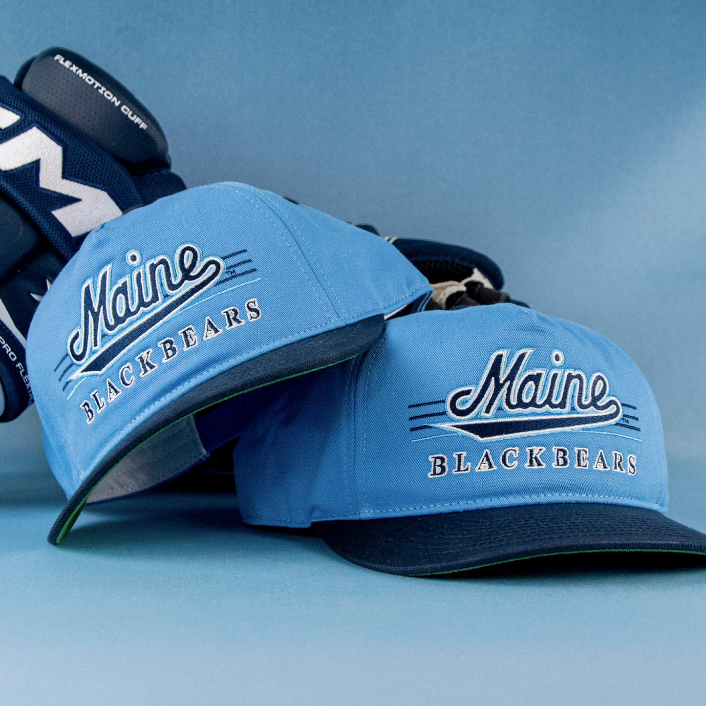 Maine Black Bears Snapback: Ice Blue