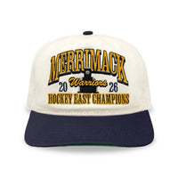 Merrimack 2026 Hockey East Champions Snapback: Cream