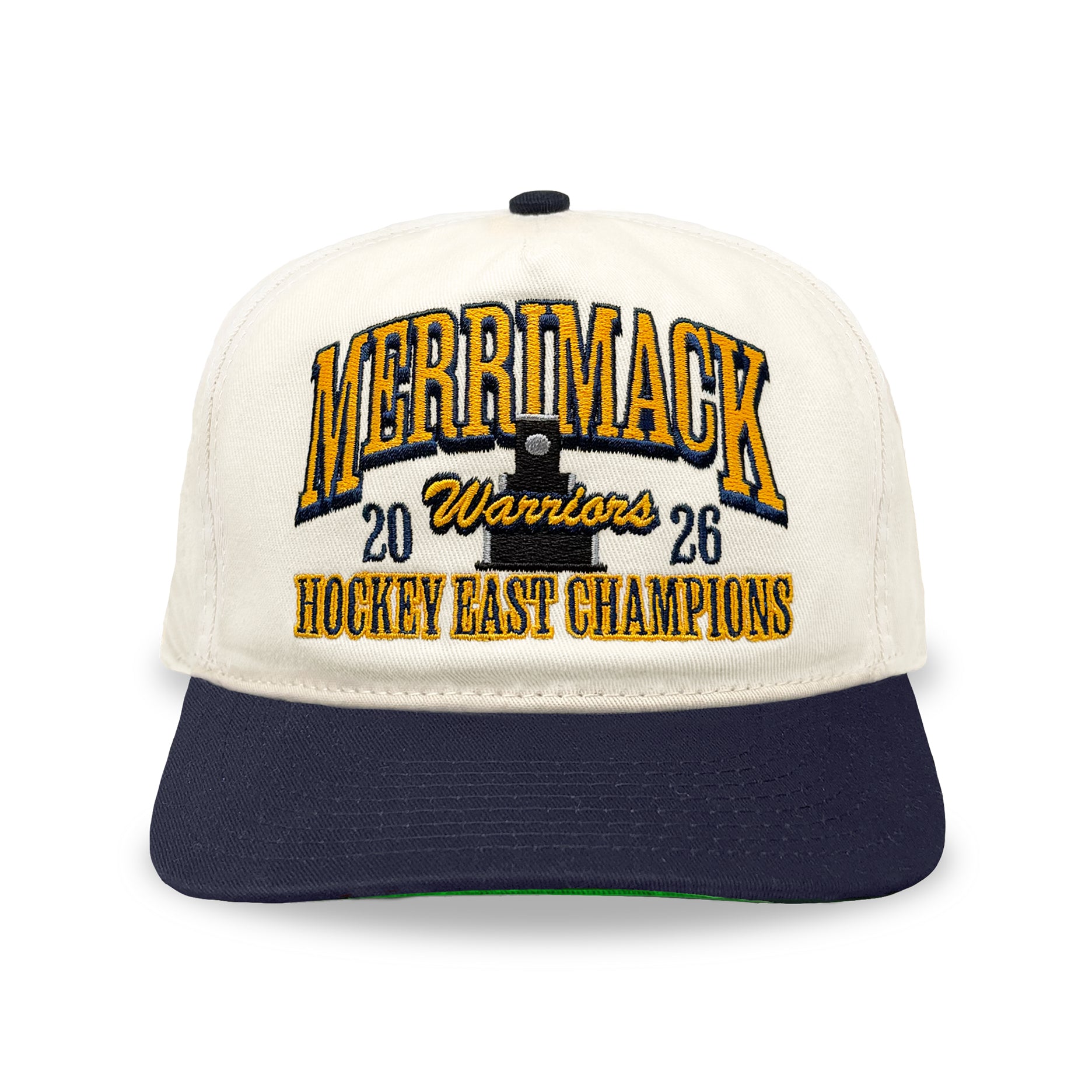 Merrimack 2026 Hockey East Champions Snapback: Cream