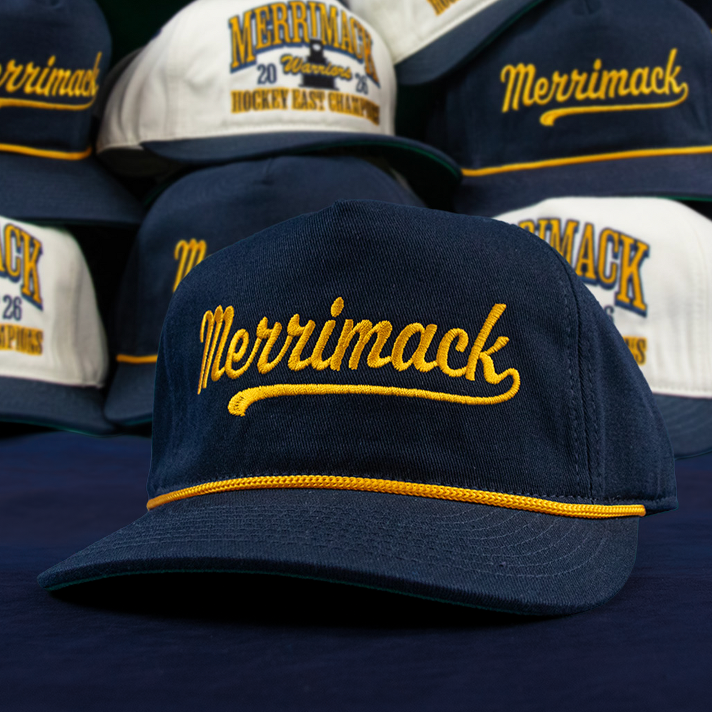 PRE-ORDER Merrimack Script Snapback: Navy