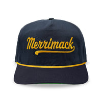 Merrimack Script Snapback: Navy