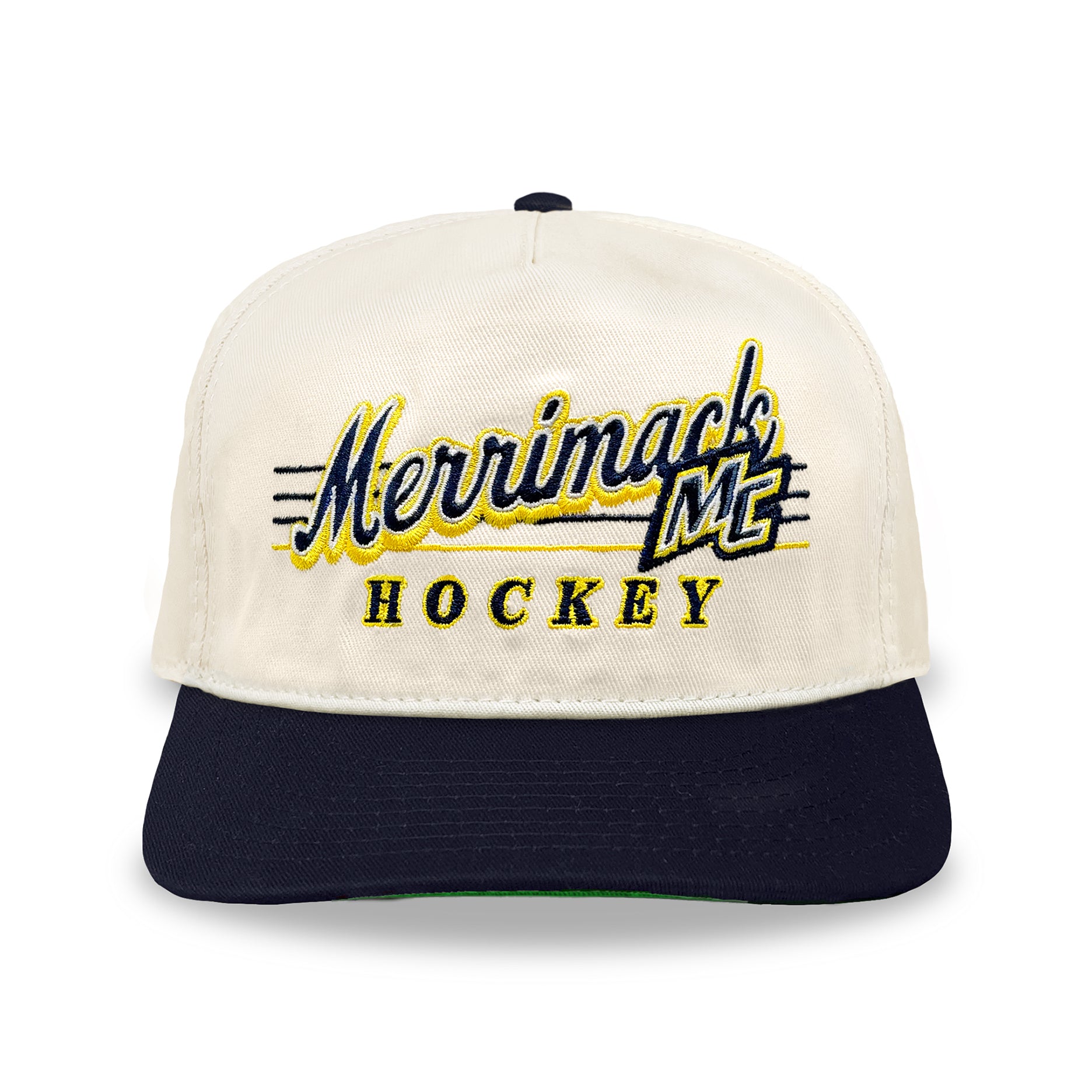 Merrimack Hockey Snapback: Cream
