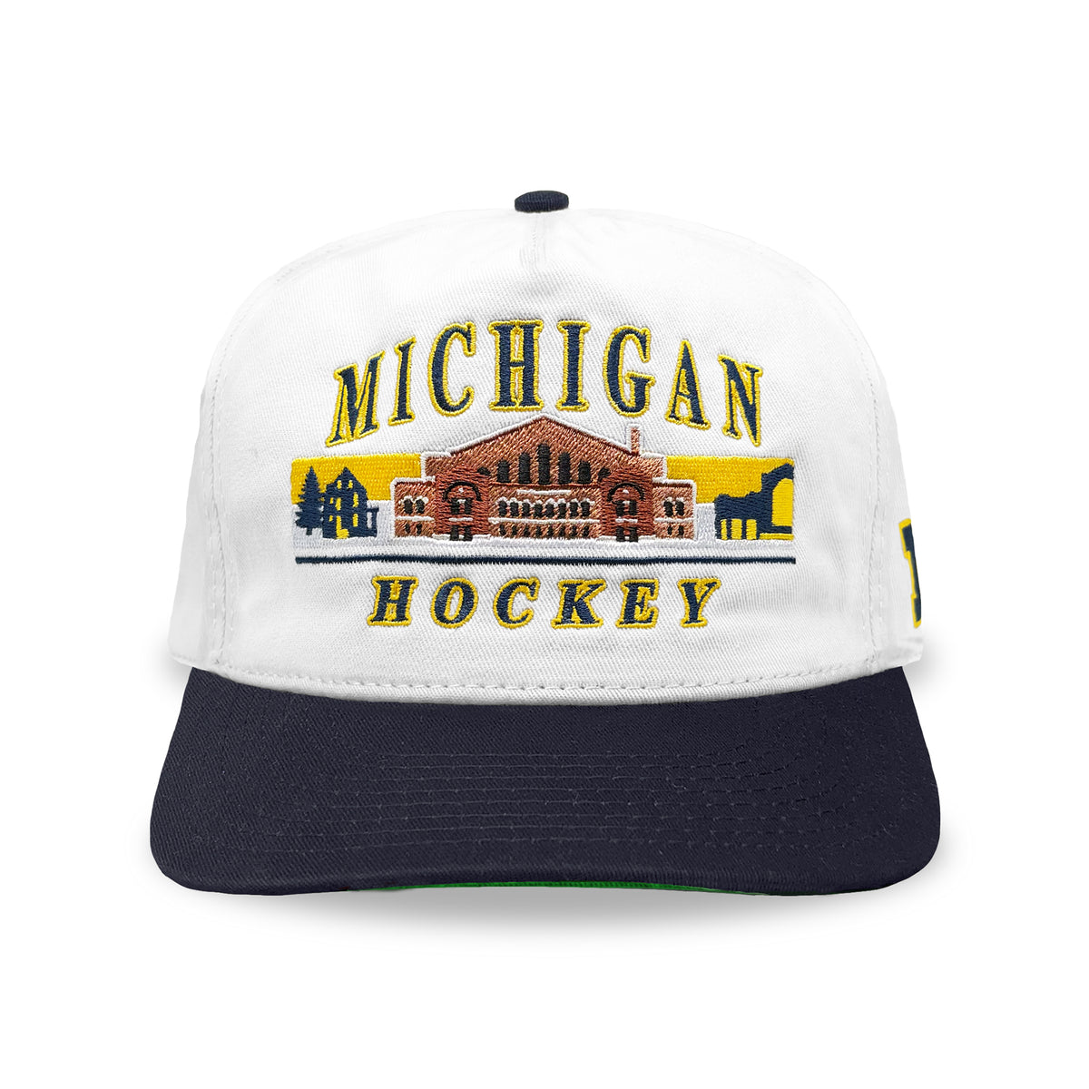 Michigan Hockey Yost Snapback: White