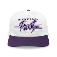 Minnesota Frost Script Snapback: White