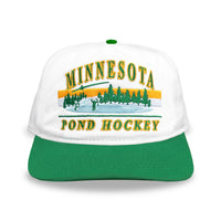 Minnesota Pond Hockey Snapback: White