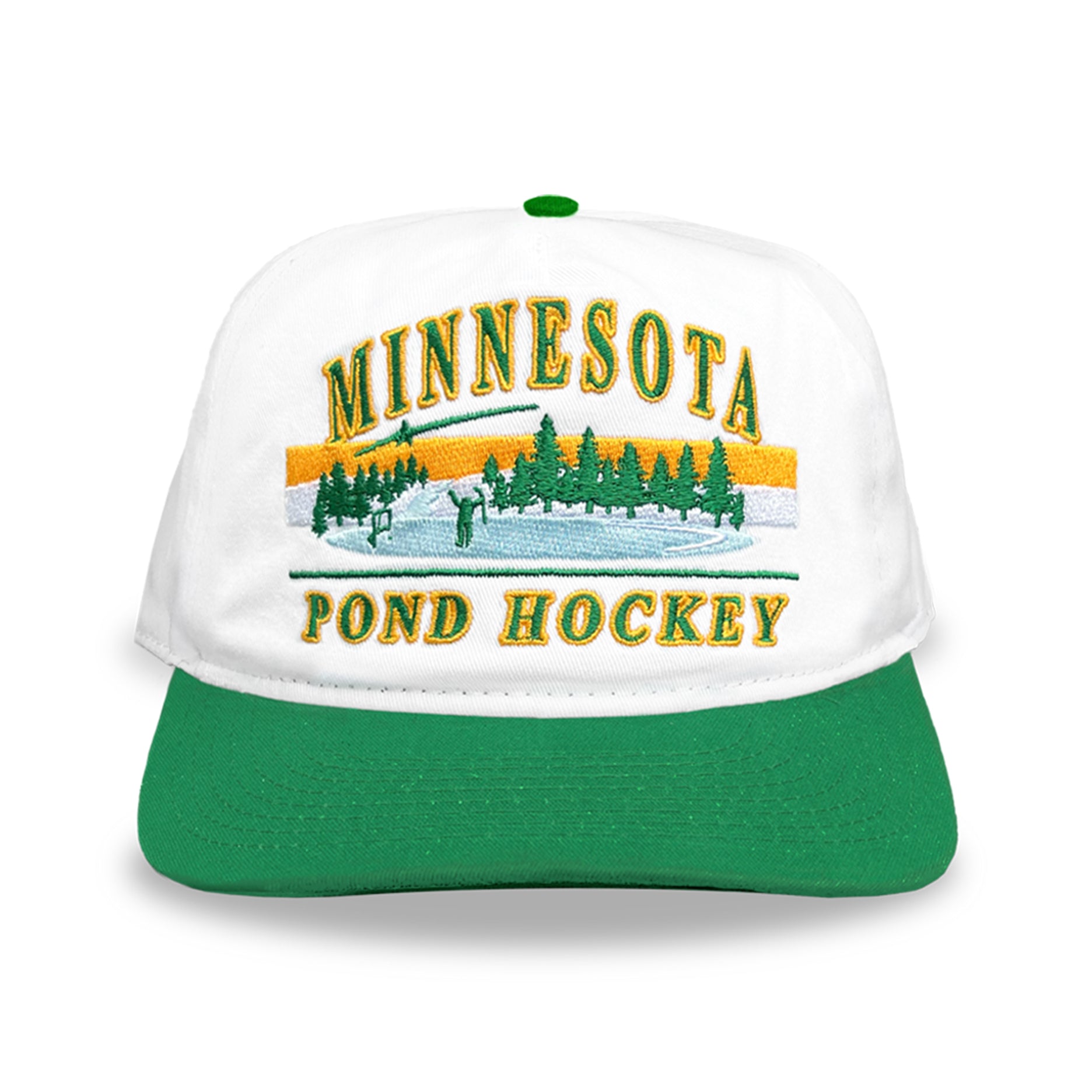 Minnesota Pond Hockey Snapback: White