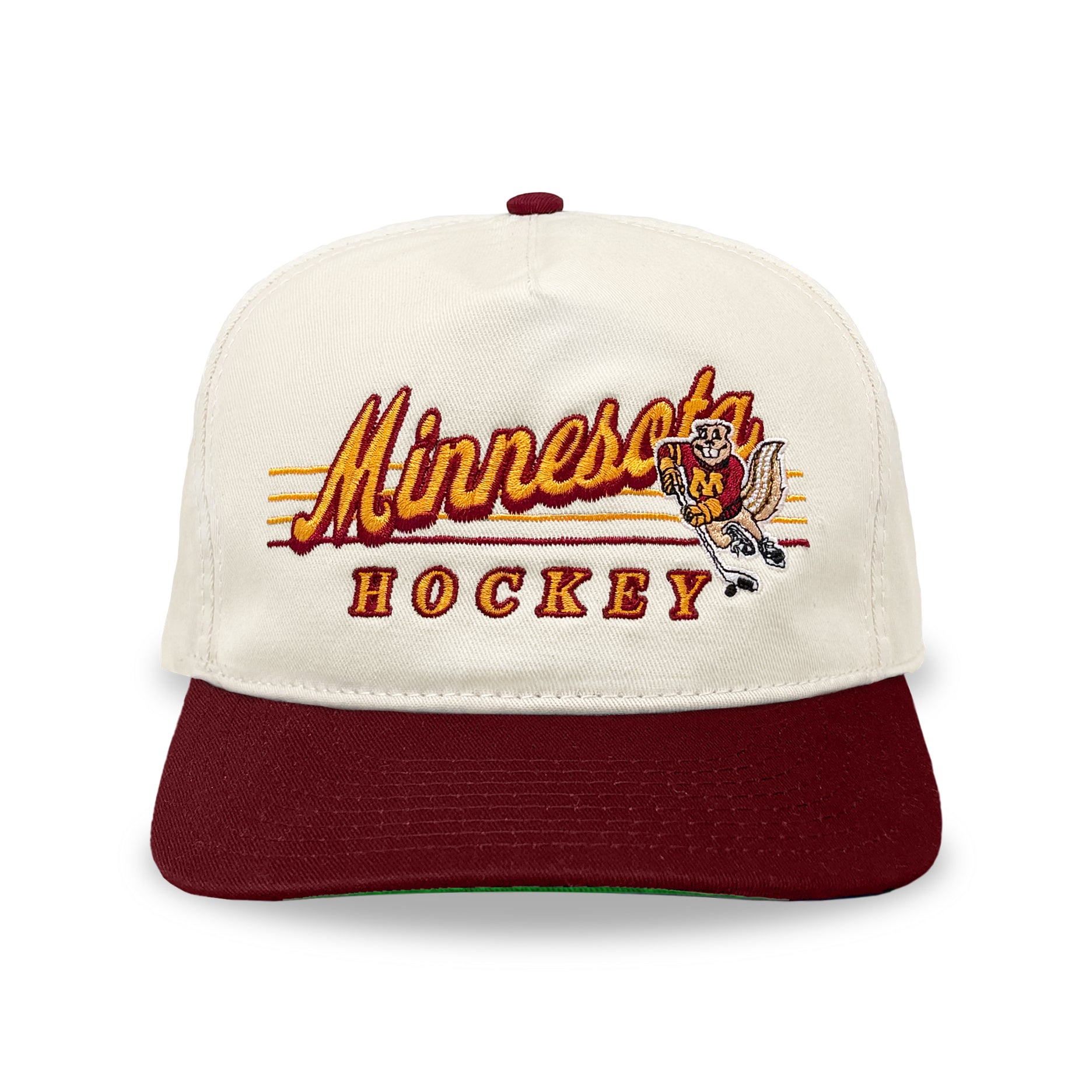 Minnesota Hockey Snapback: Cream