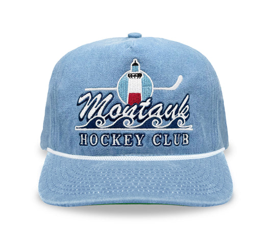 Montauk Hockey Club Snapback: Washed Blue
