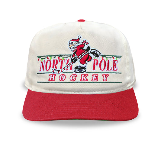 North Pole Hockey Snapback: Cream