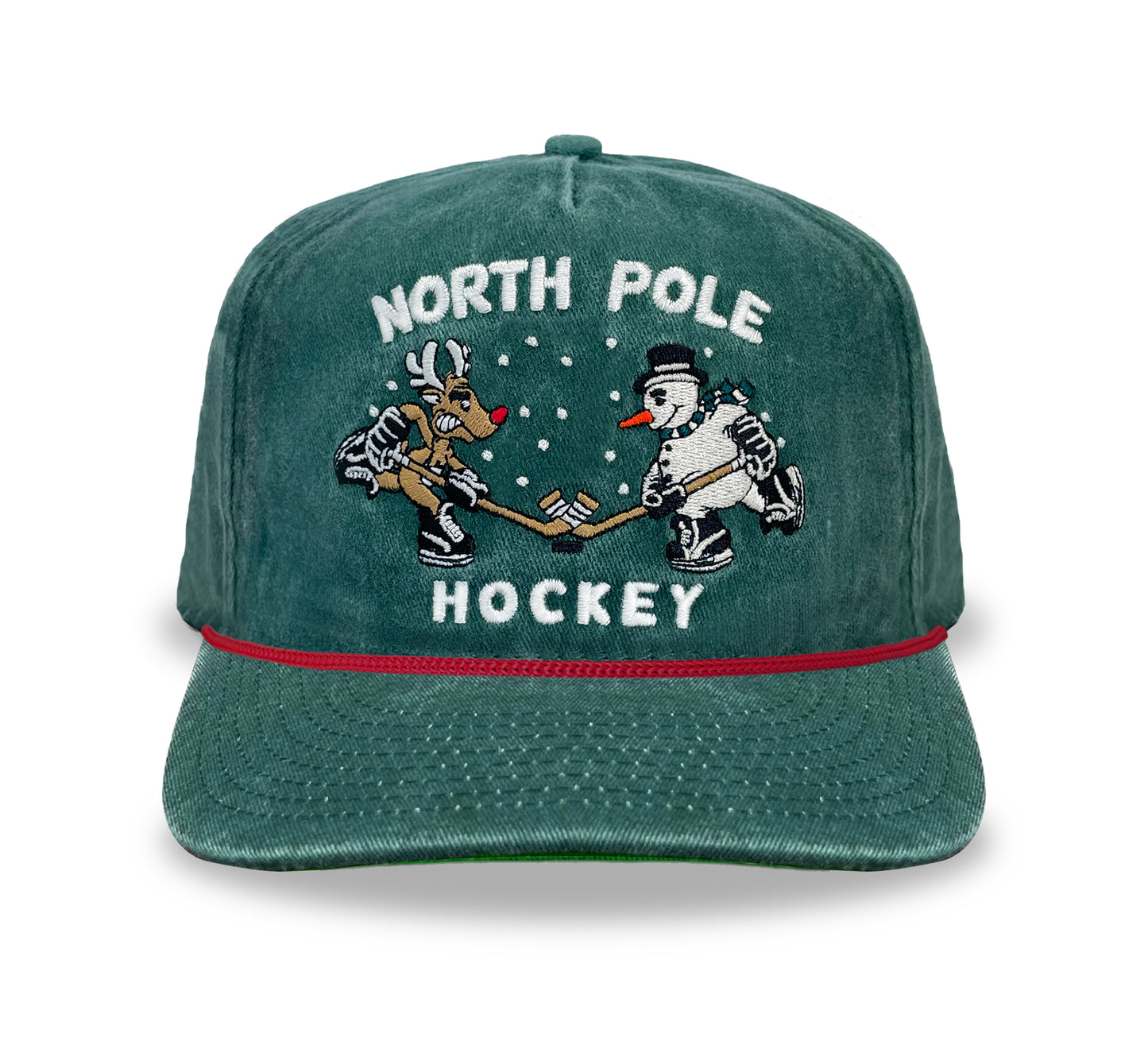 North Pole Face-Off Snapback: Evergreen