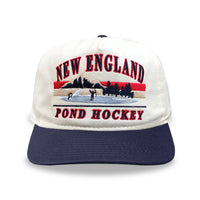 New England Pond Hockey Snapback: Cream