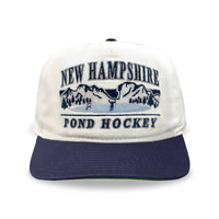 New Hampshire Pond Hockey Snapback: Cream