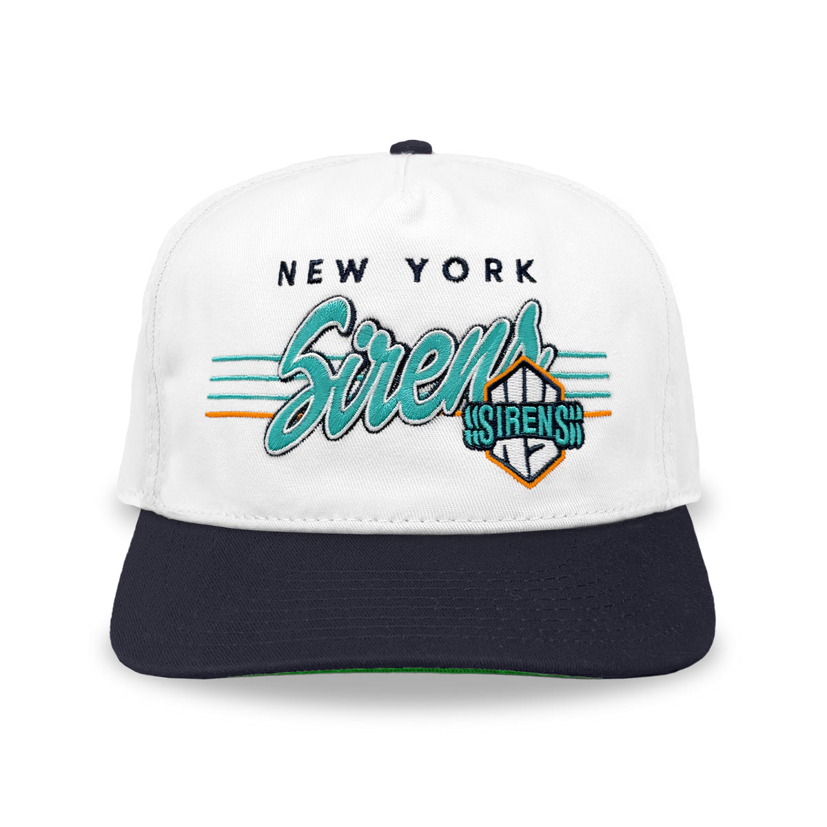 New York Sirens Script Snapback: White