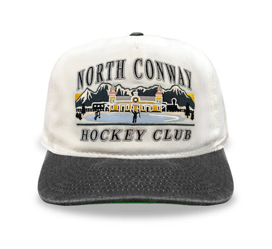 North Conway Hockey Club Snapback: Cream