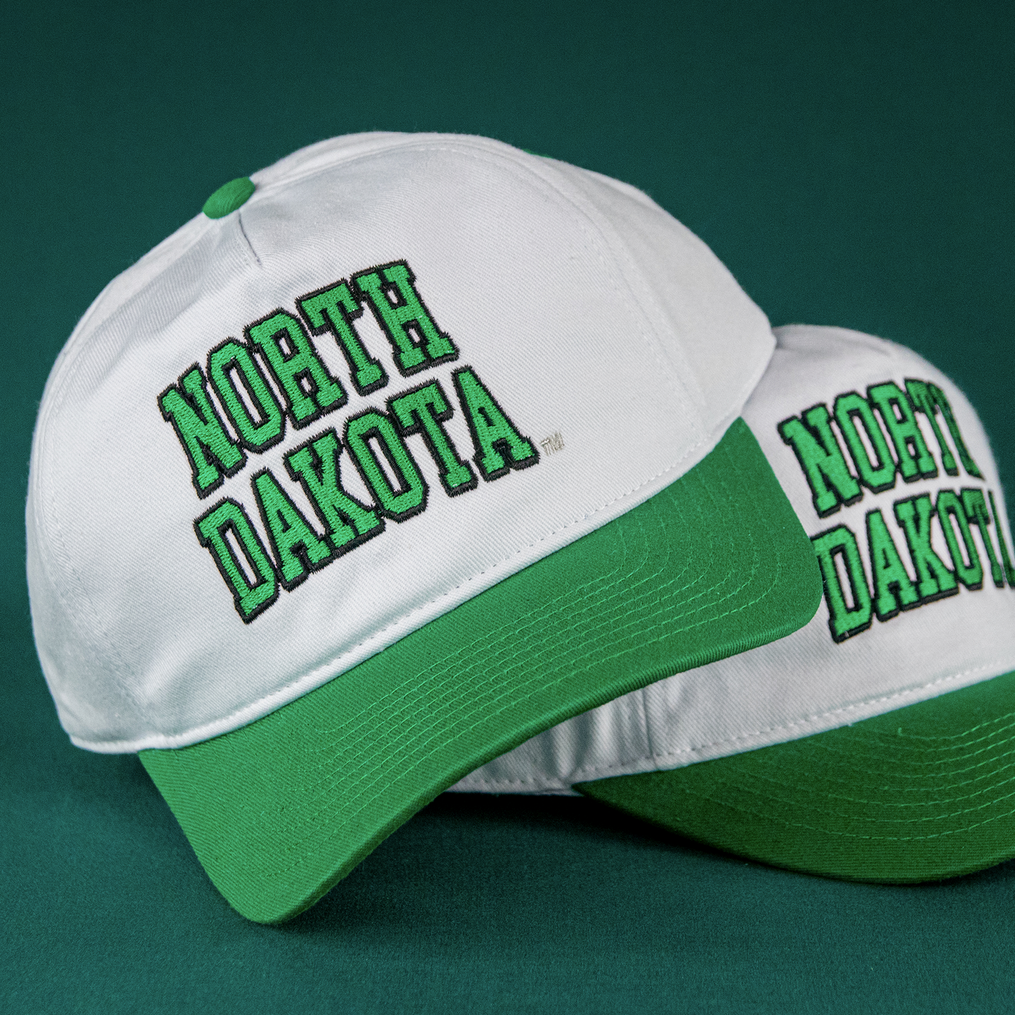 North Dakota Snapback: White/Green