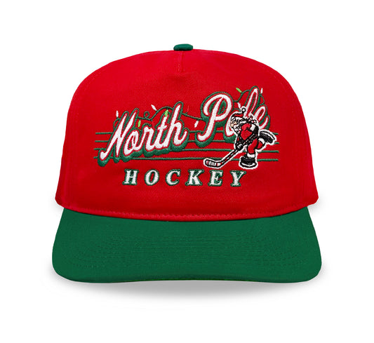 North Pole Hockey Snapback: Red