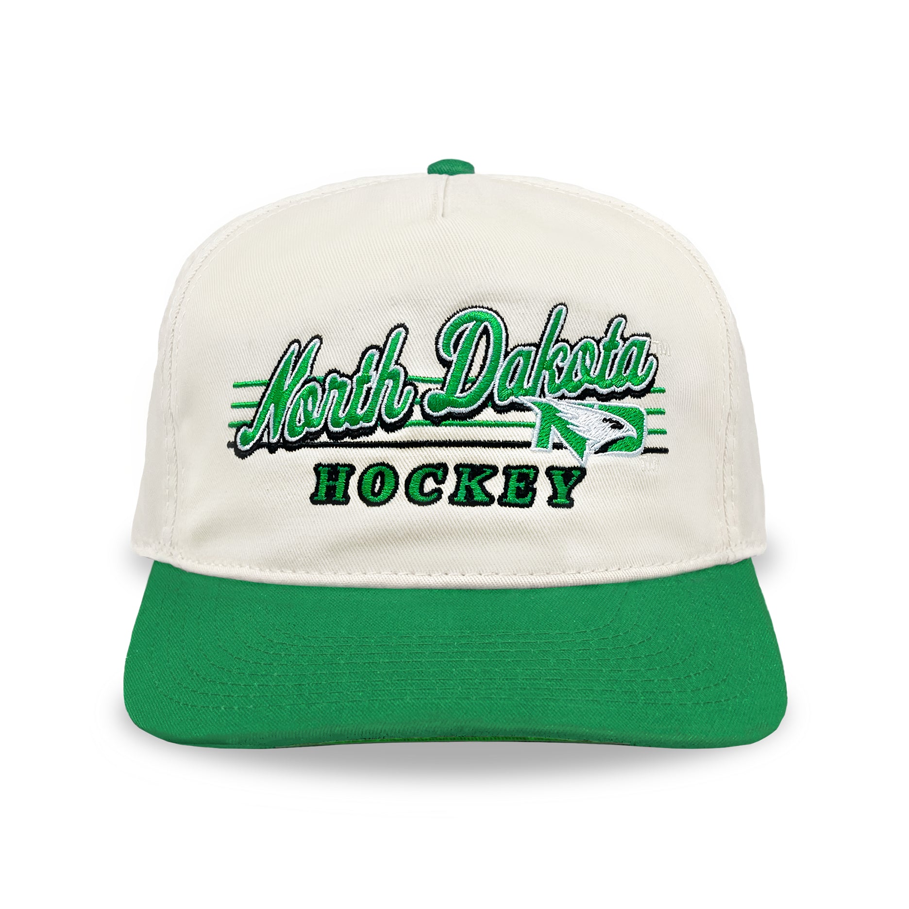 North Dakota Hockey Snapback: Cream
