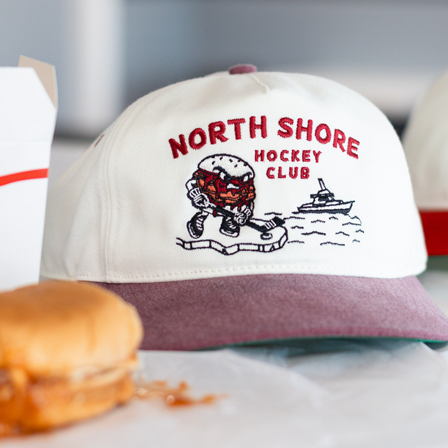 North Shore Hockey Club Snapback: Cream