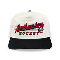 Northeastern Hockey Snapback: Cream