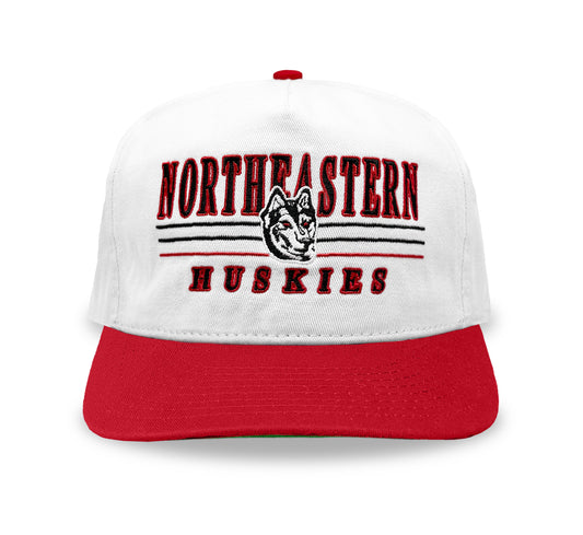 Northeastern Huskies Snapback: White/Red