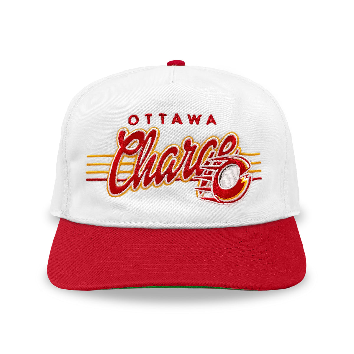 Ottawa Charge Script Snapback: White