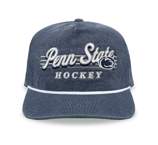 Penn State Hockey Snapback: Washed Navy