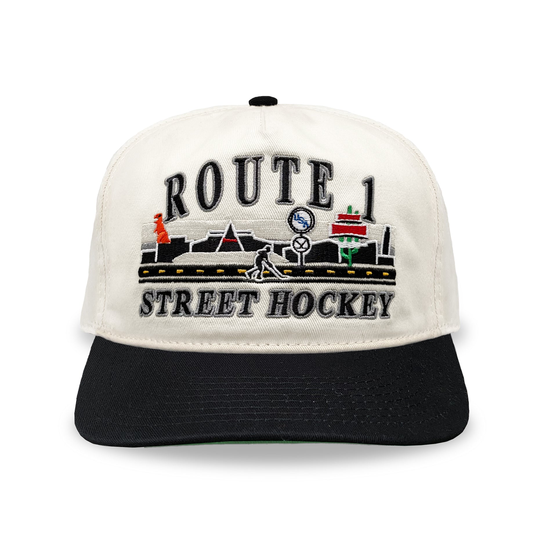 Route 1 Street Hockey Snapback: Cream