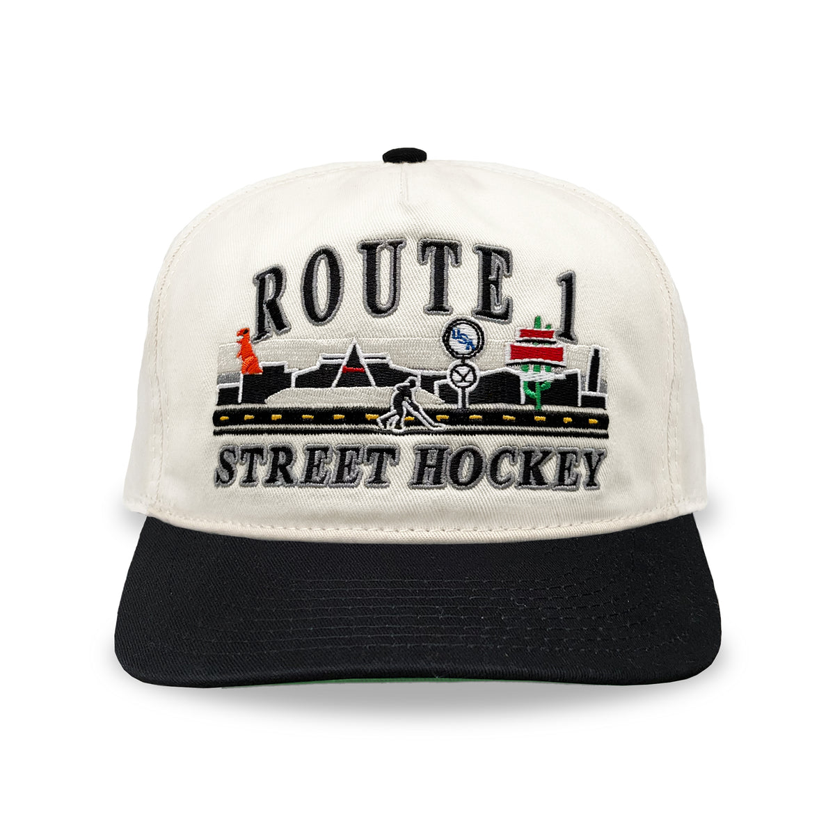 Route 1 Street Hockey Snapback: Cream
