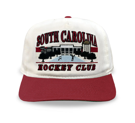 South Carolina Cock Hockey Snapback: Cream