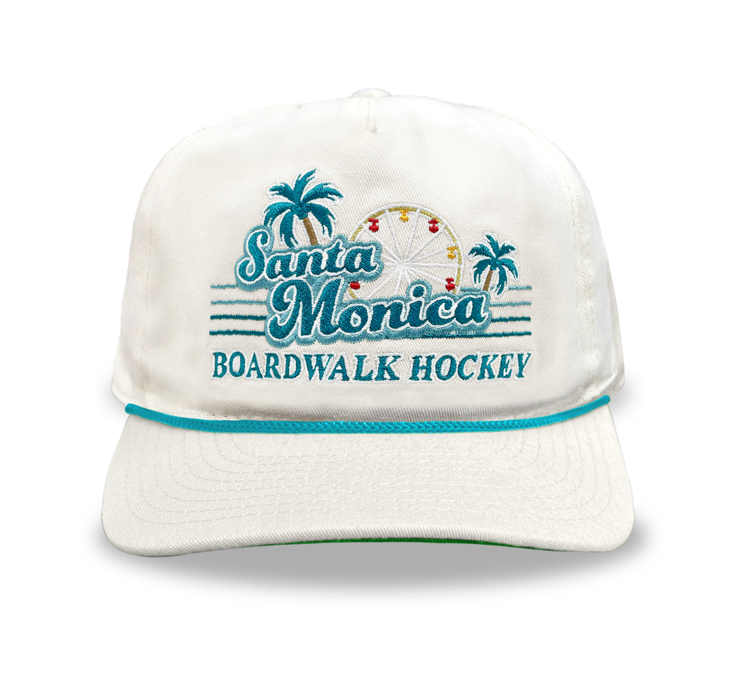 Santa Monica Boardwalk Hockey Snapback: Cream