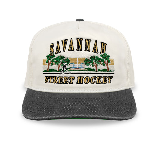 Savannah Street Hockey Snapback: Cream