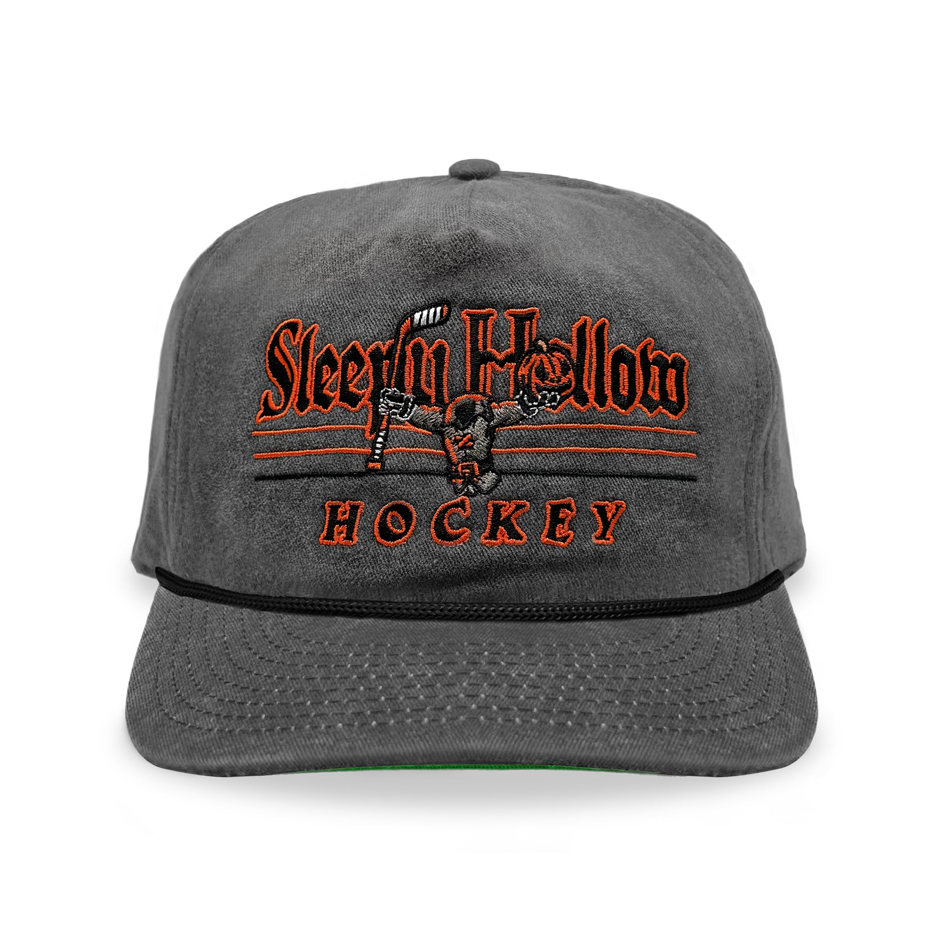 Sleepy Hollow Hockey Snapback: Washed Black