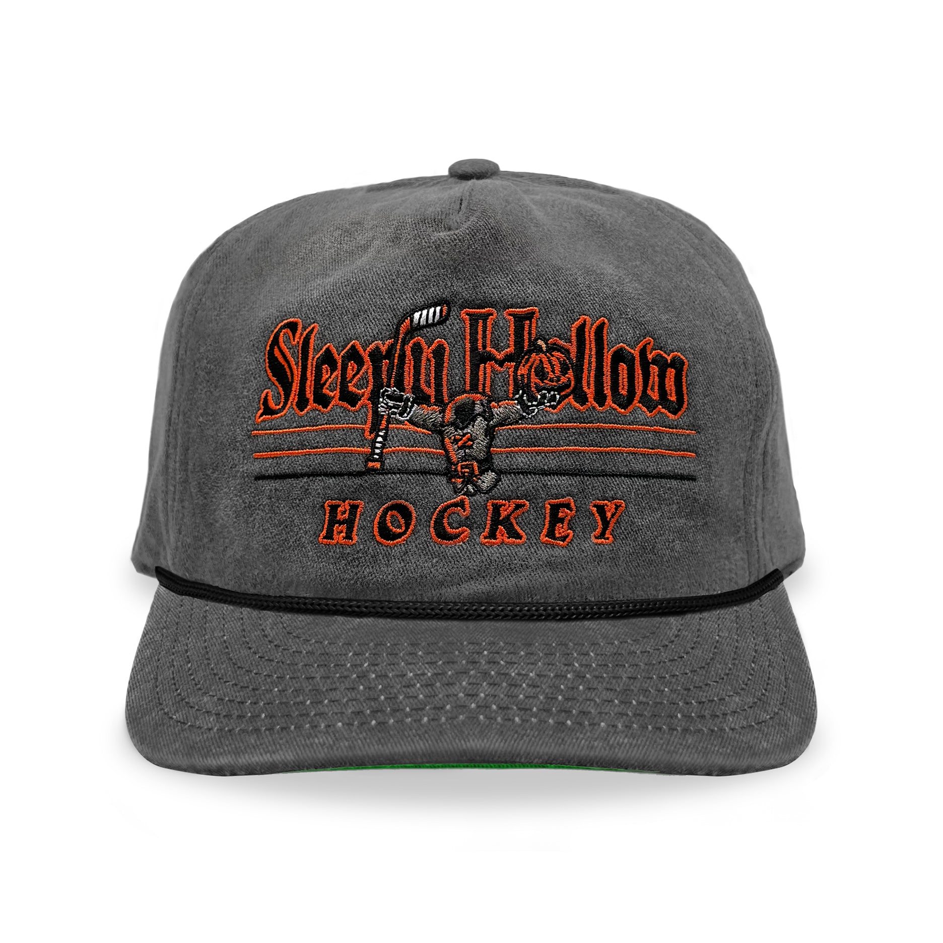Sleepy Hollow Hockey Snapback: Washed Black
