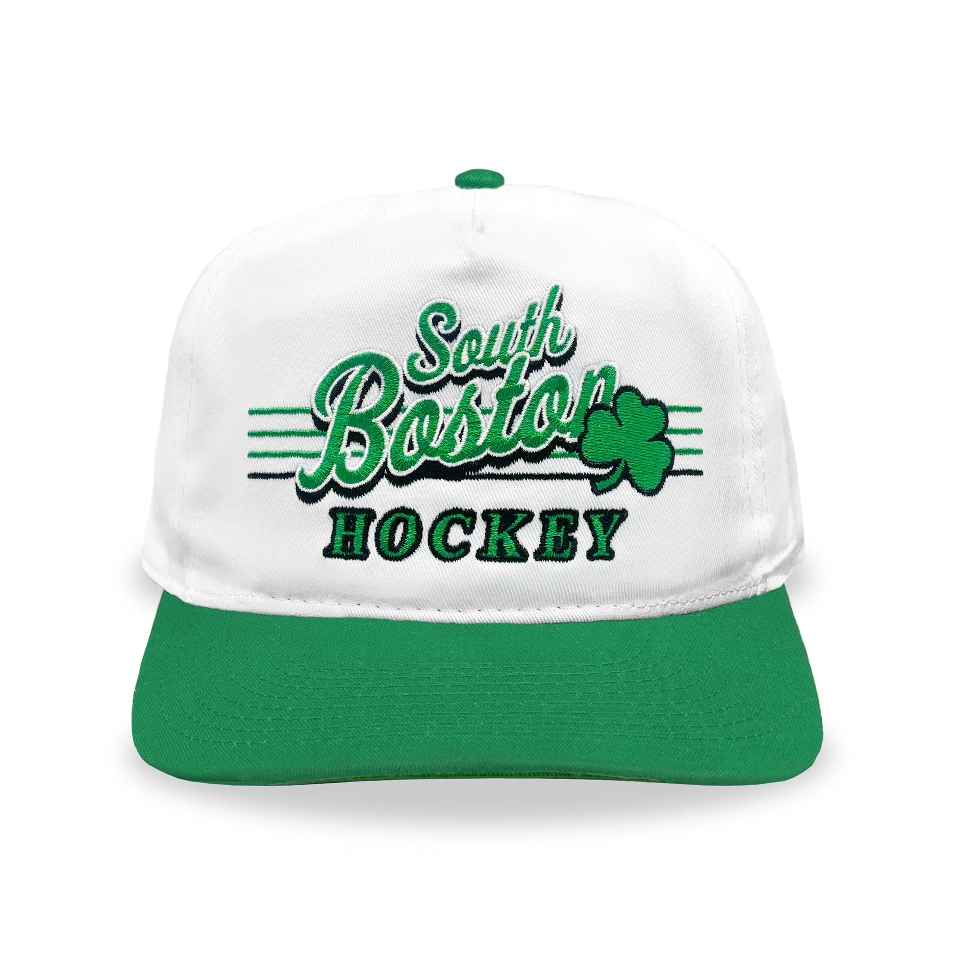 South Boston Hockey Snapback: White