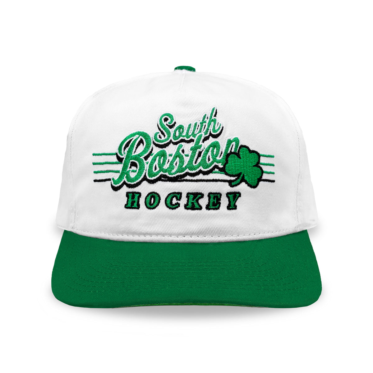 South Boston Hockey Snapback: White
