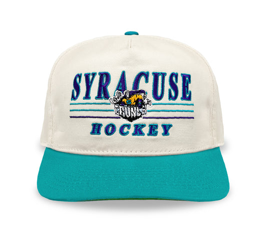 Syracuse Crunch Hockey Snapback: '90s Cream