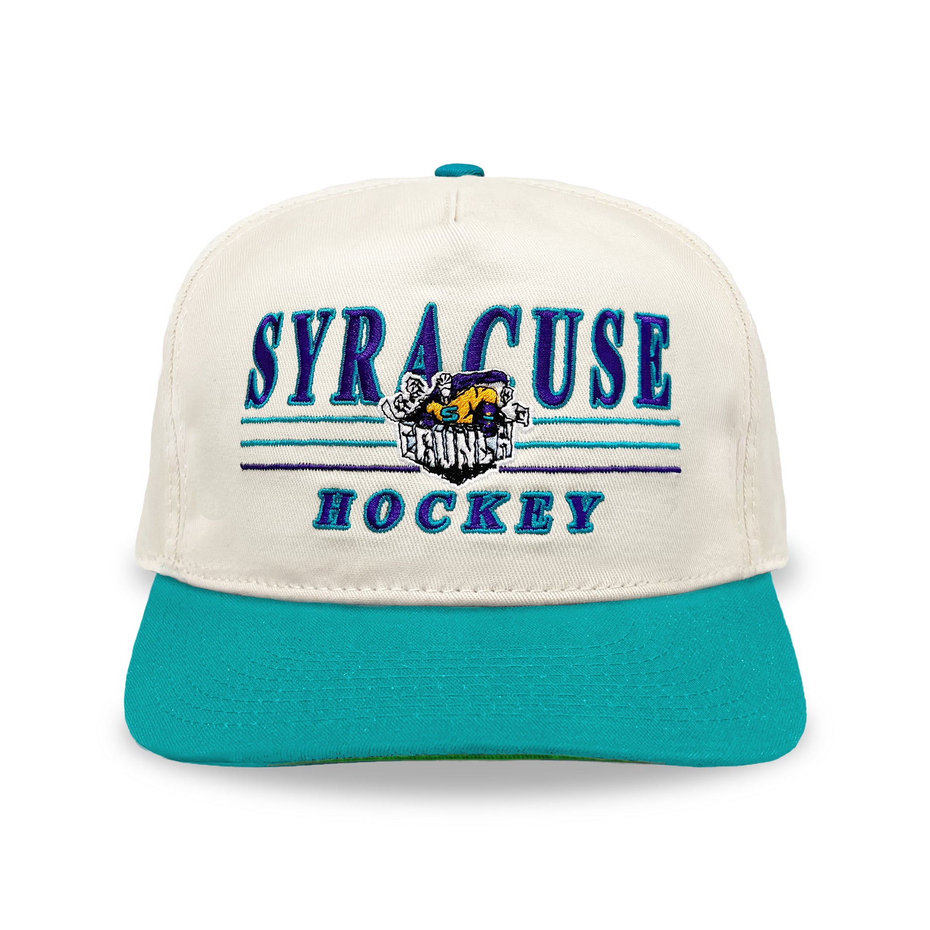 Syracuse Crunch Hockey Snapback: '90s Cream