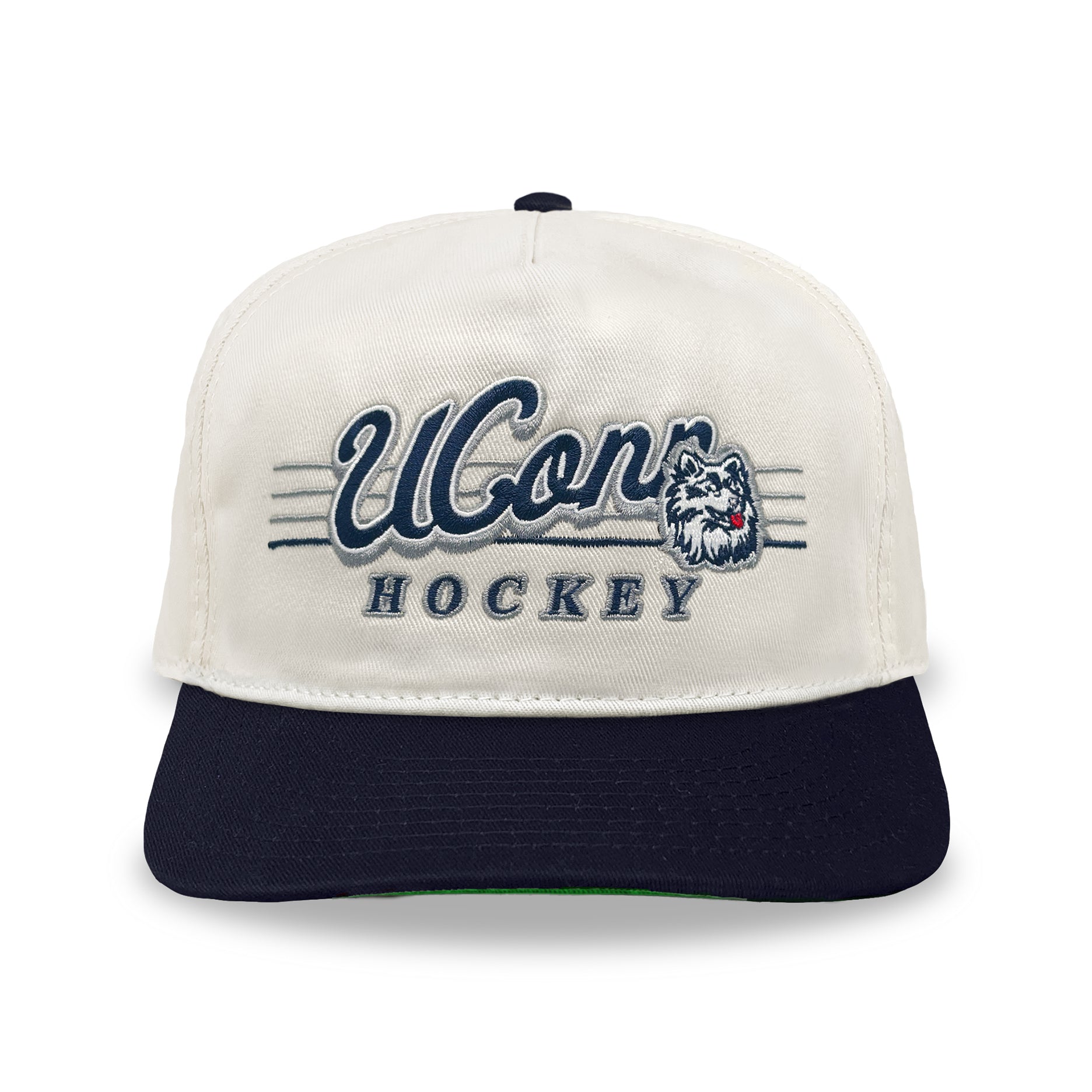 UConn Hockey Snapback: Cream
