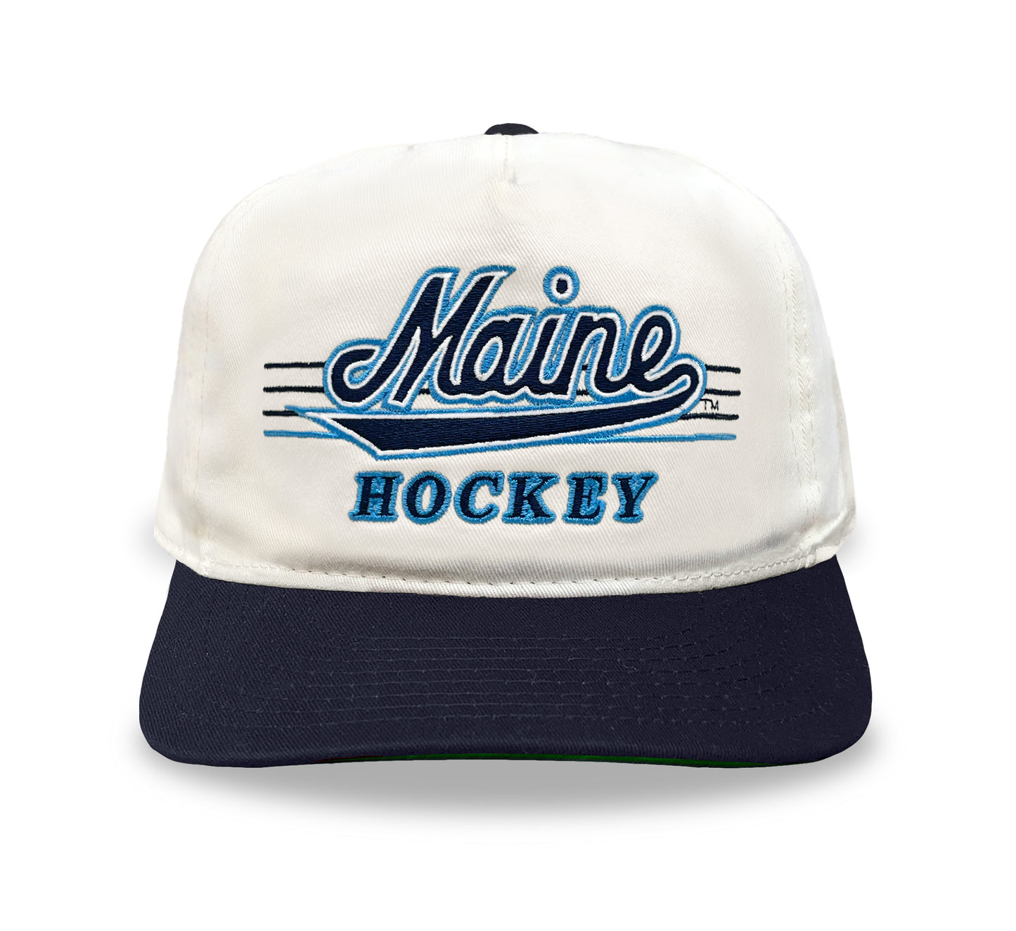 Maine Hockey Snapback: Cream