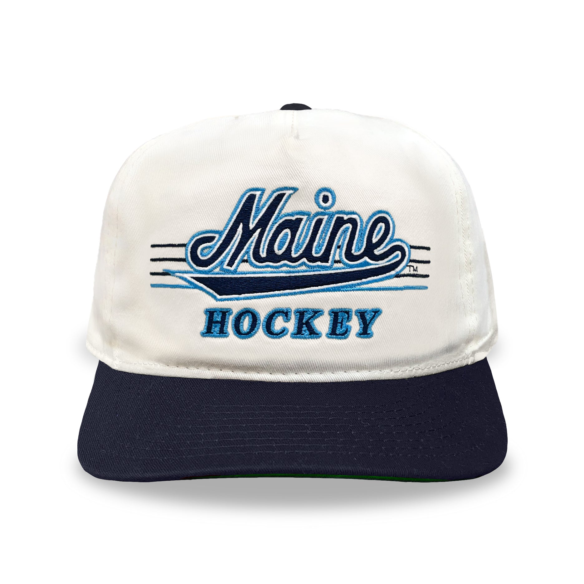 Maine Hockey Snapback: Cream