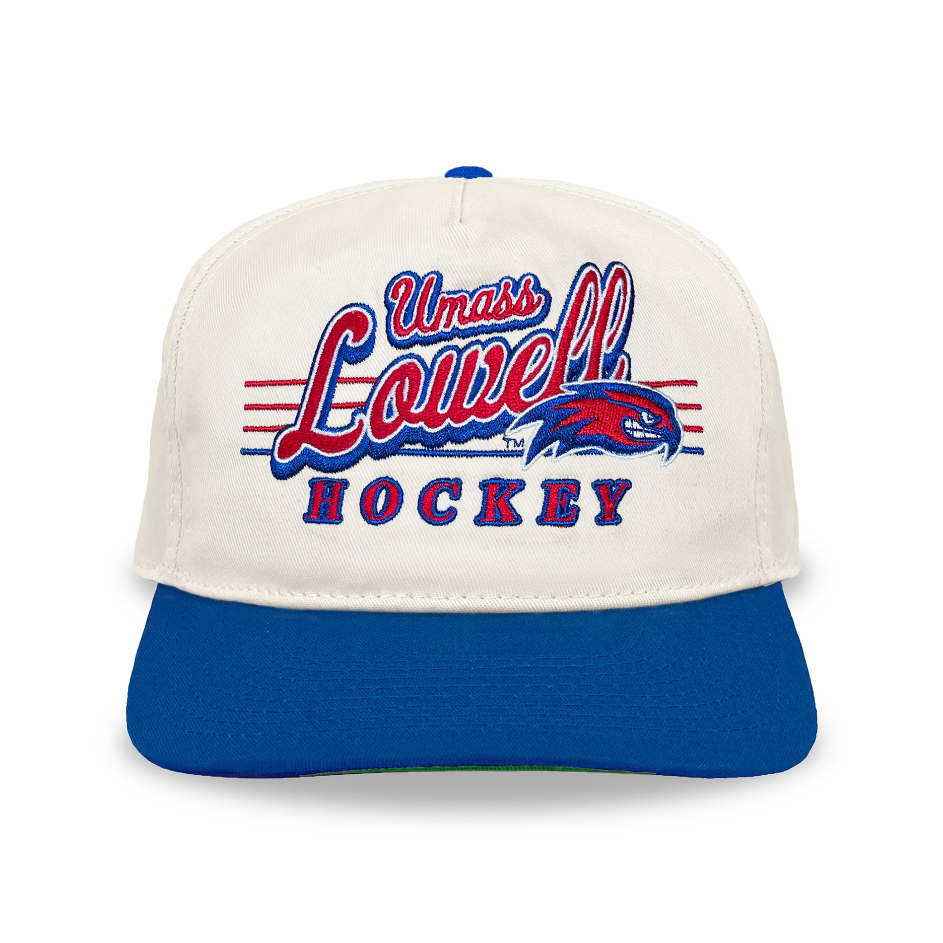 UMass Lowell Hockey Snapback: Cream