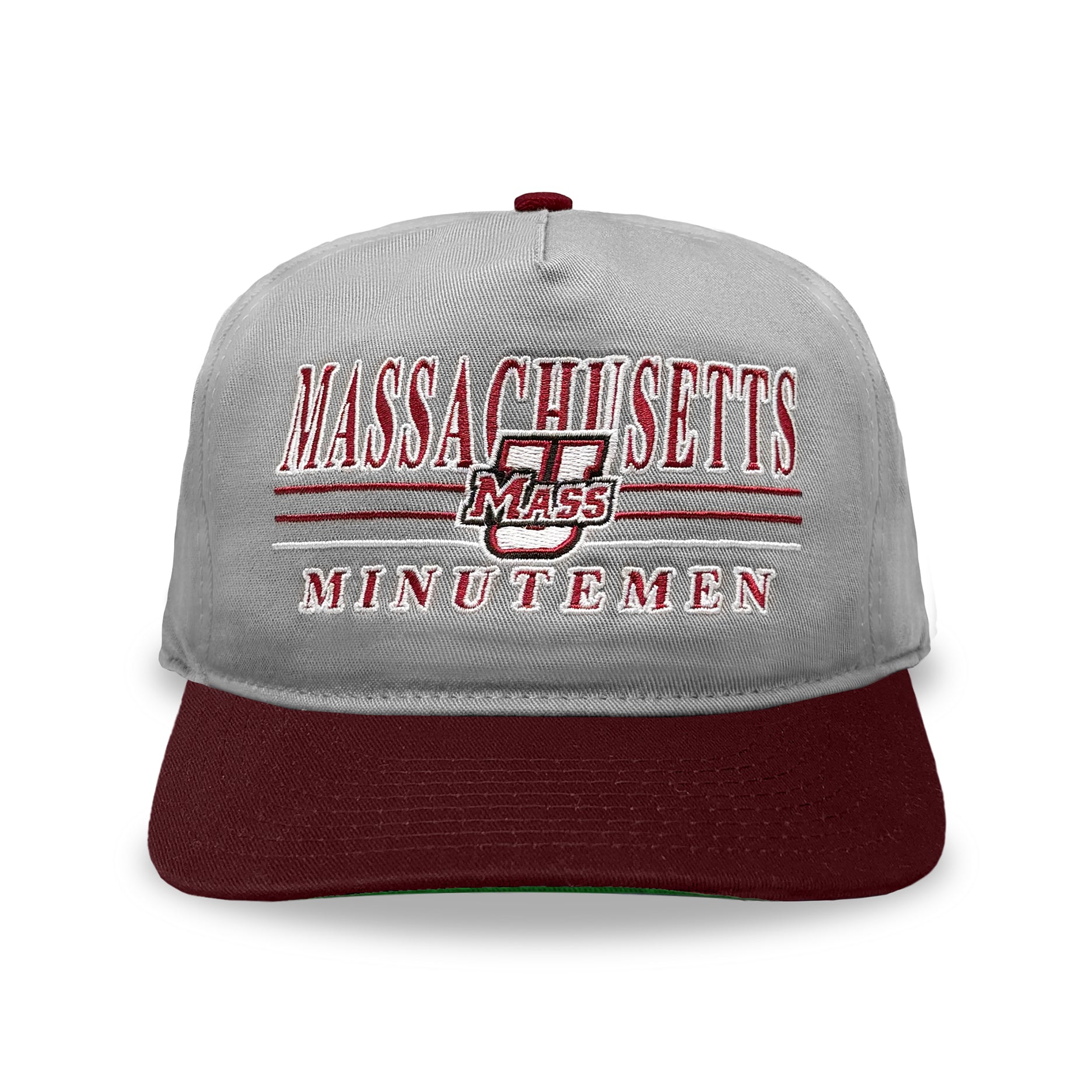 UMass Minutemen Snapback: Gray/Maroon
