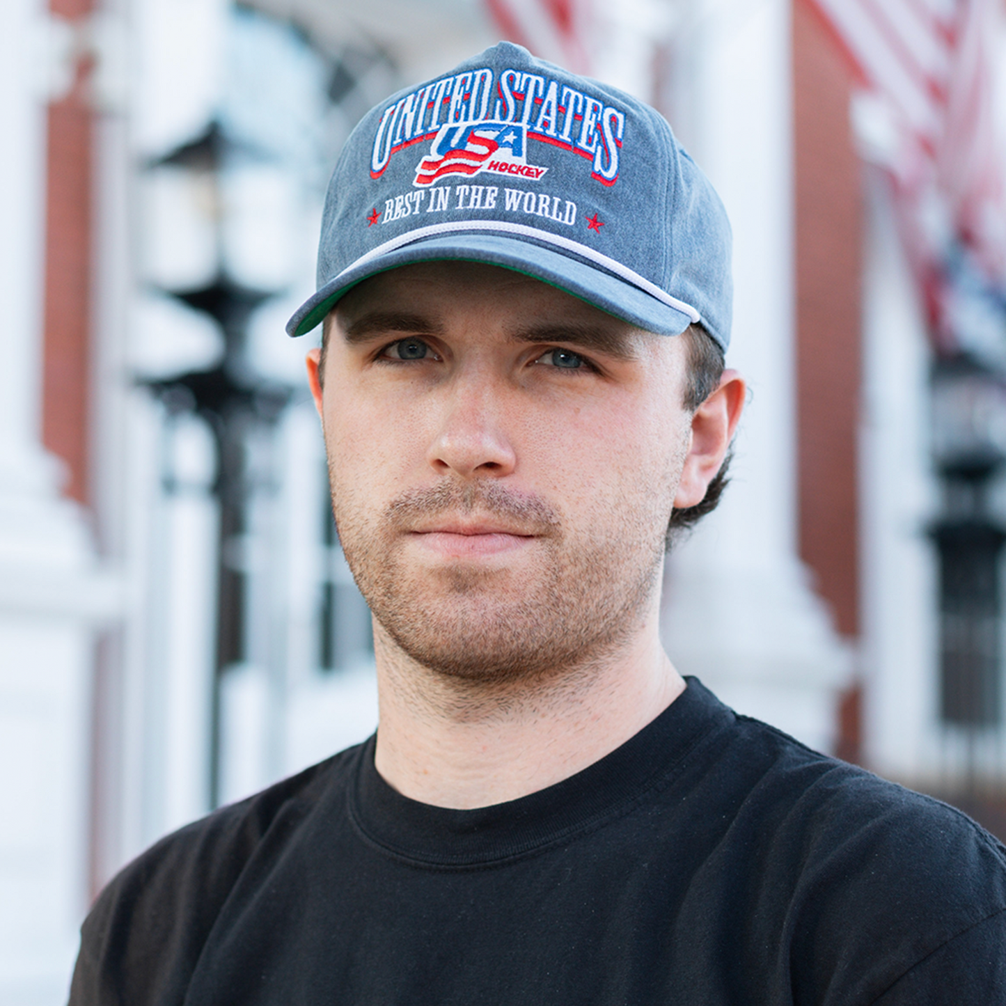 USA Hockey Best in the World Snapback: Washed Navy