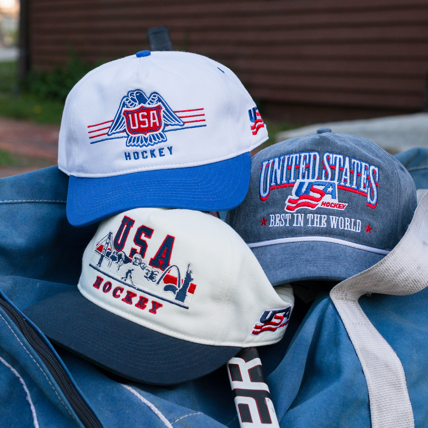 USA Hockey Vintage Logo Snapback: White