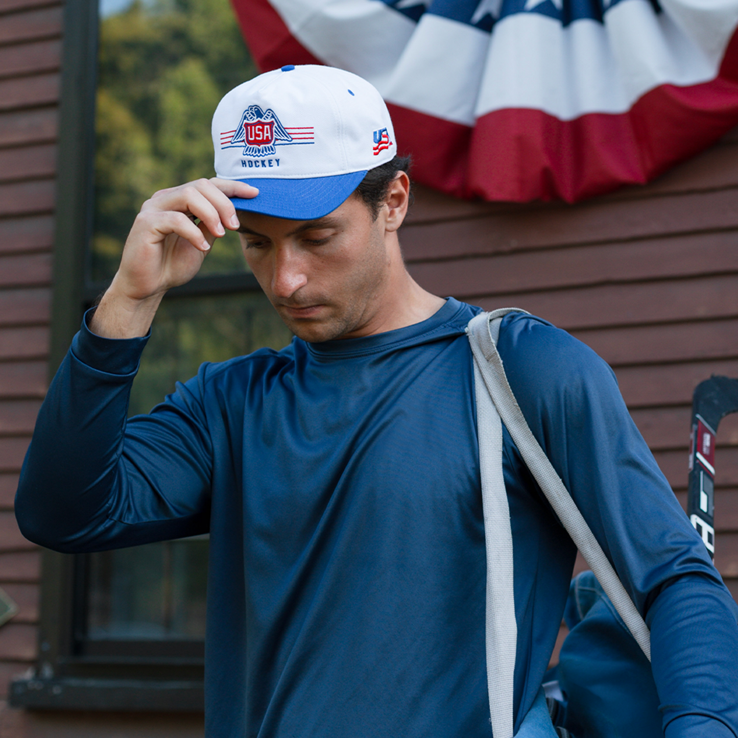 USA Hockey Vintage Logo Snapback: White